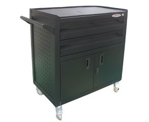 Tủ dụng cụ 2 ngăn kèm hộc đôi bên dưới có khóa Y02HR - Màu đen Tủ dụng cụ 2 ngăn kèm hộc đôi bên dưới có khóa Y02HR - Màu đen