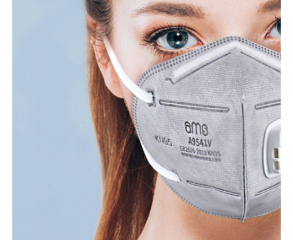 Khẩu trang Ams KN95 than hoạt tính có van - A9541V Khẩu trang Ams KN95 than hoạt tính có van - A9541V