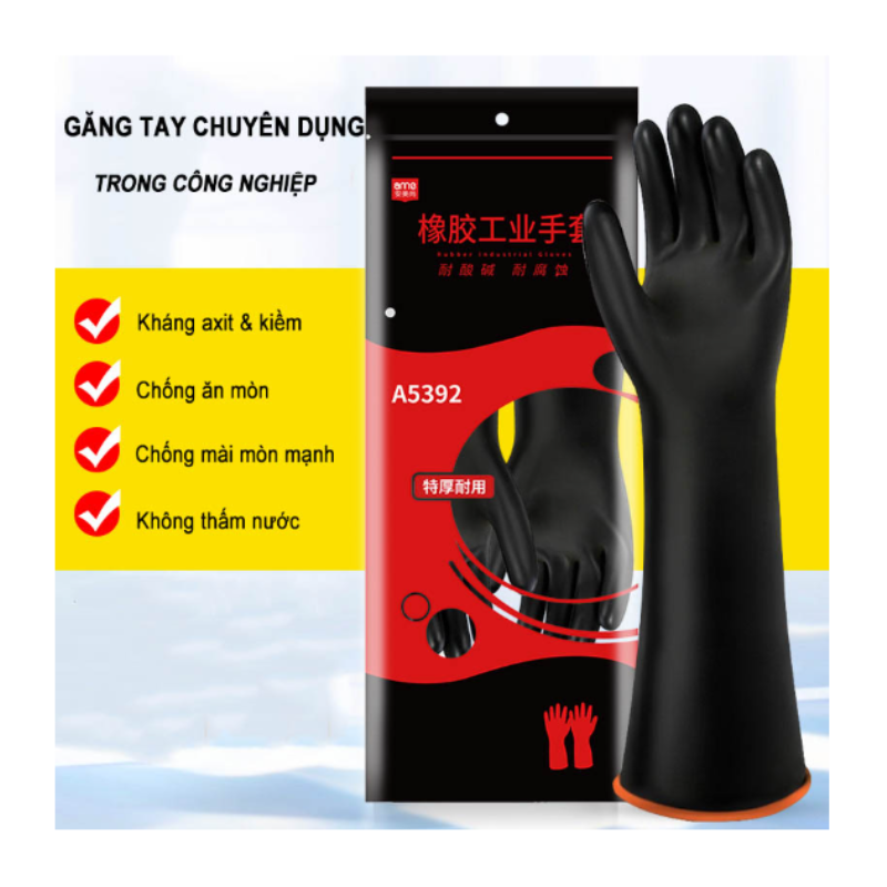 Găng tay cao su chống axit kiềm - A5392
