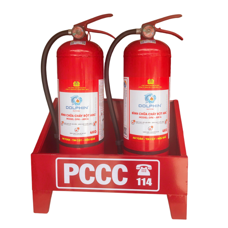 Kệ đôi đựng bình chữa cháy